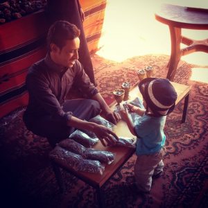 Toddler Buying Bedouin Tea