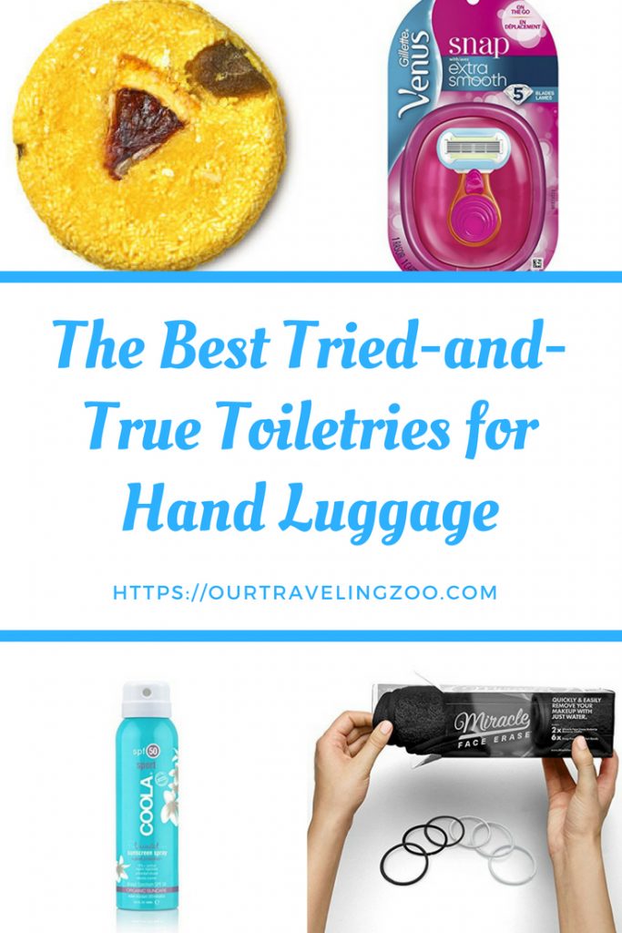 As a family that travels with carry-on only, we have perfected both our packing skills and the contents of our toiletries bag. Whether you are about to take your first big trip or just want to downsize a bit, check out our tried-and-true list of the best toiletries for hand luggage.