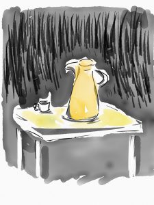 Arabian coffee pot sketch