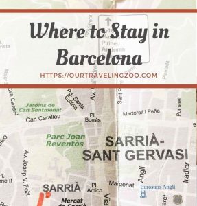 Sarria is the best area to stay in Barcelona