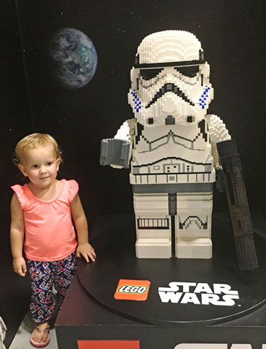 Princess with a Lego Storm Trooper