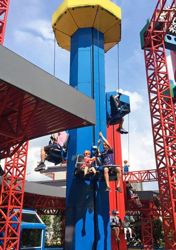Kids Power Tower in Legoland, Malaysia is a unique ride