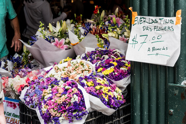 flowers for sale at Pike Place Market